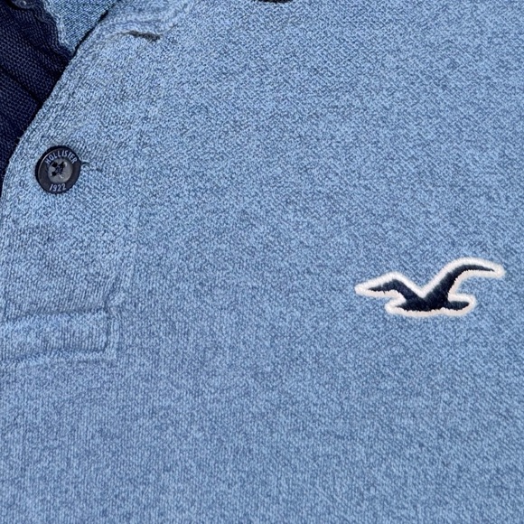 Hollister Men’s Epic Flex Stretch Polo Shirt Blue Size XL - Picture 8 of 9